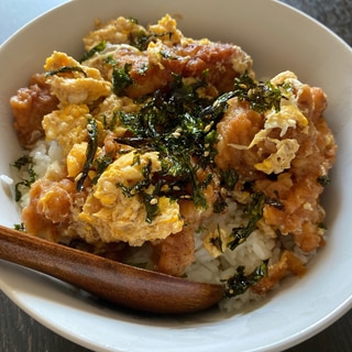 唐揚げアレンジ丼⭐️〜親子丼風〜